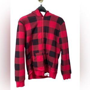 Kids Arizona Jean Co. jacket, hoodie flannel red and black